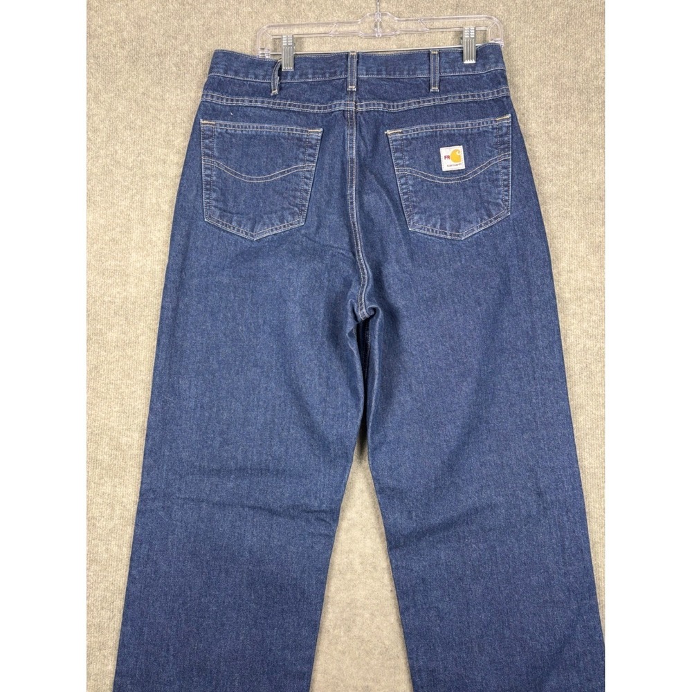 Carhartt FRB100-DNM Relaxed Fit FR Flame Resistant Jeans 34x36 Dark Wash Blue - Picture 5 of 12